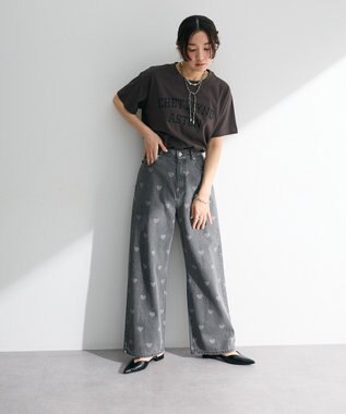 Green Parks 汗染み防止カレッジロゴボックスＴシャツ Charcoal Gray