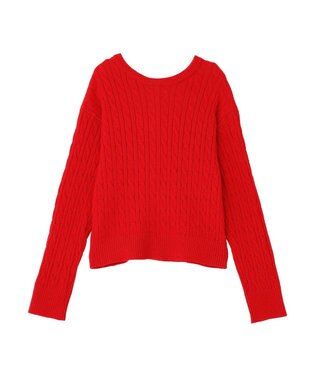 AMERICAN HOLIC ケーブルニットカーディガン Red