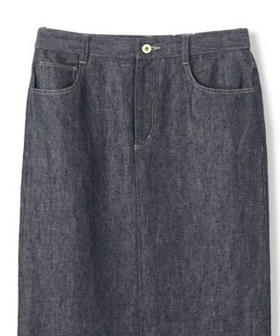 BEIGE， 【洗える】CUPHEA / Iラインロングスカート Indigo