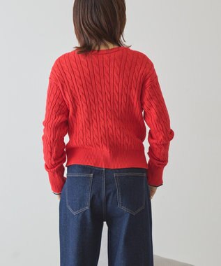 AMERICAN HOLIC ケーブルニットカーディガン Red