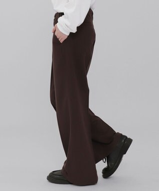 WEGO ローライズバギーフレアスラックス ブラウン