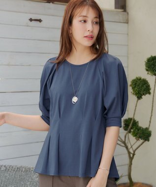 Tiaclasse L 【接触冷感・UVカット・吸水速乾・洗える】 ラグランスリーブトップス ブルー