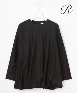 23区 【R(アール)】ウールトロストレッチ バルーン ブラウス ブラック系