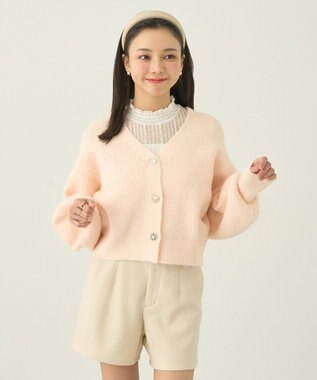 earth music&ecology アソートキラキラボタンカーディガン Pink