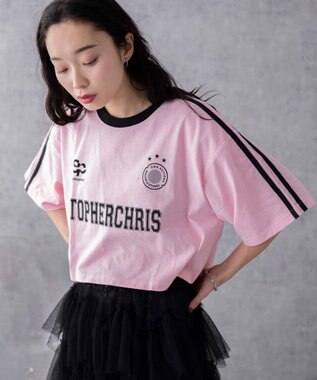 WEGO ライングラフィックショートT ピンク