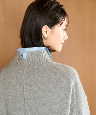 UNFILO カシミヤブレンド ハイネックニット グレー