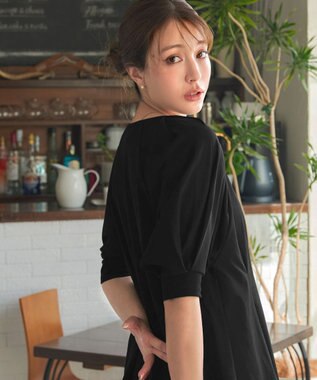 Tiaclasse L 【接触冷感・UVカット・吸水速乾・洗える】 ラグランスリーブトップス ブラック