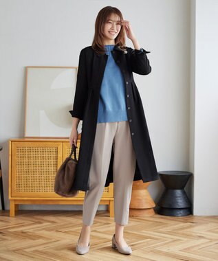 Tiaclasse L 【新色追加】ステンカラードレスコート ブラック