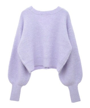 earth music&ecology アソートキラキラボタンカーディガン Purple