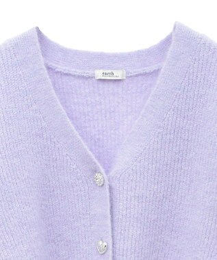 earth music&ecology アソートキラキラボタンカーディガン Purple