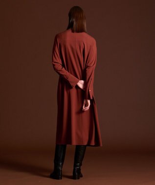 JOSEPH 【洗える】サテンジョーゼット　ドレス Mahogany