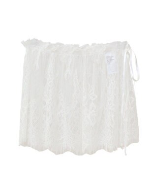 Green Parks レースレイヤード付け裾 Off White