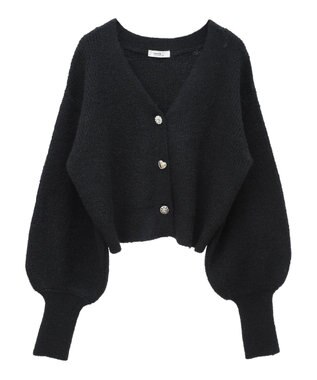 earth music&ecology アソートキラキラボタンカーディガン Black
