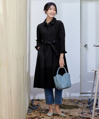 Tiaclasse L 【新色追加】ステンカラードレスコート ブラック