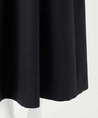 23区 S 【エステータ】ウールダブルジョーゼット ドレス ブラック系