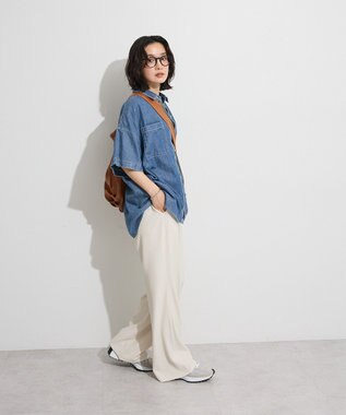 Green Parks 半袖シアーデニムシャツ Indigo