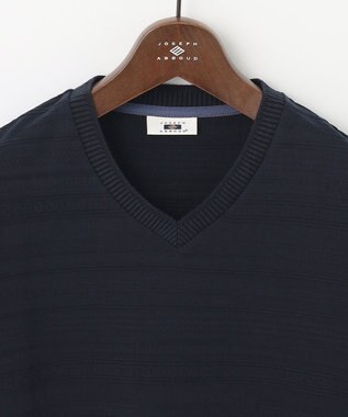 JOSEPH ABBOUD 【オーガニックコットン】リンクスボーダーTシャツ ネイビー系