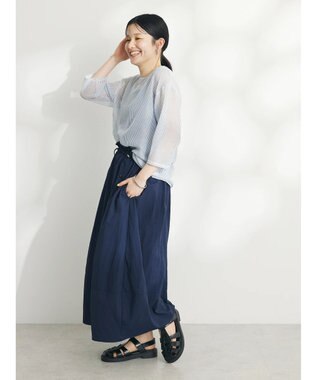 CRAFT STANDARD BOUTIQUE シアーストライププルオーバー Blue