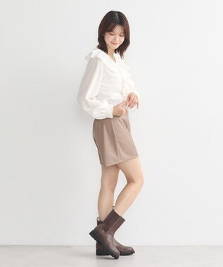 earth music&ecology ラッフルフリルシャツ Off White