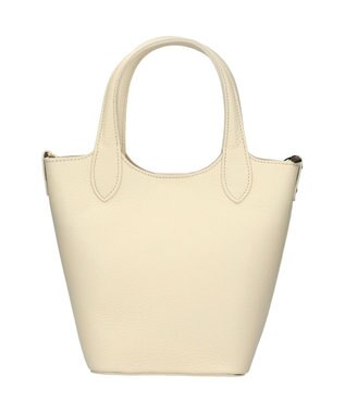 INTER-CHAUSSURES 【ANDREA CARDONE】ミディアムサイズレザーハンドバッグ ホワイト