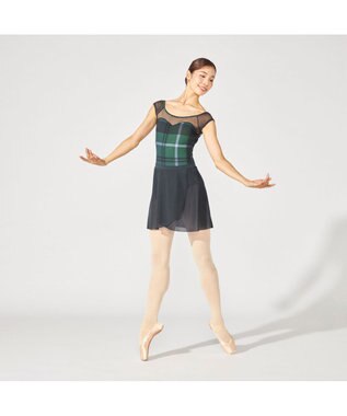 Chacott フレンチスリーブレオタード コバルトブループリント