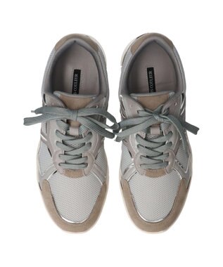 Bridget Birkin 【PARADIS COULEUR】異素材コンビレースアップスニーカー グレーコンビ