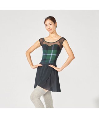 Chacott フレンチスリーブレオタード コバルトブループリント