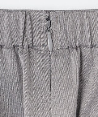 23区 【洗える/セットアップ対応】グロッシーコットンシャンブレー タイトスカート ライトグレー系