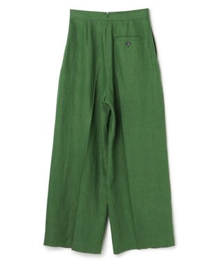 uncrave リネンオックスフォード ワイドパンツ グリーン