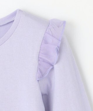 ANY KIDS 裾チュール 長袖 Tシャツ ラベンダー