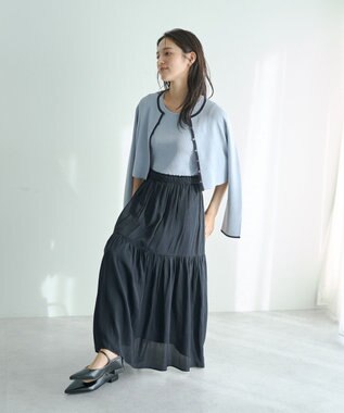 YECCA VECCA 【2点SET】カーディガンセットワンピース Light Blue