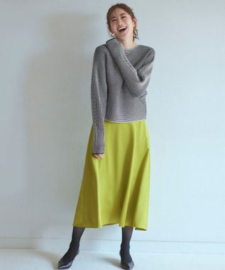 ICB 【洗える】 ヴィンテージヘビーサテン スカート ペア―系