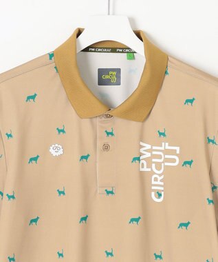 PW CIRCULUS 【MEN】【ストレッチ】アニマルプリント カノコ ポロシャツ ベージュ系5