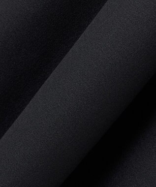 23区 S 【エステータ】ウールダブルジョーゼット ドレス ブラック系