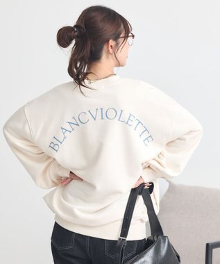 earth music&ecology サイドリブロゴスウェット Ivory