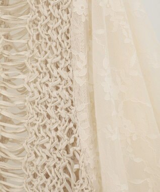 YECCA VECCA 【archive】テープヤーン袖レースプルオーバー Beige