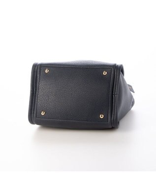 UNBILLION カシュカシュ cachecache / ミニショルダー付きソフトレザー調ミニトートバッグ ネイビー