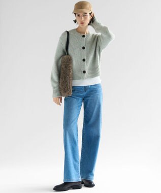 23区 S 【滝沢眞規子さん着用/VERY掲載/洗える】23区DENIM ストレッチ ワイドパンツ スカイブルー系