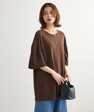 Green Parks 袖サテンドッキングチュニック Brown