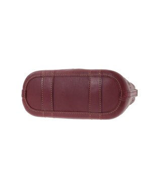 genten アーガイルカットワーク 2wayバッグ ワイン