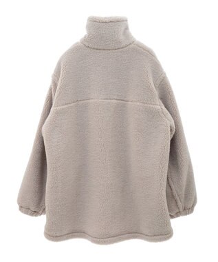 earth music&ecology ボアルーズブルゾン グレーベージュ