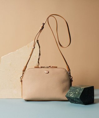 TOPKAPI 【TOPKAPI】ミニエンボスレザー ショルダーバッグ gemdrops ジェムドロップ ピンクベージュ