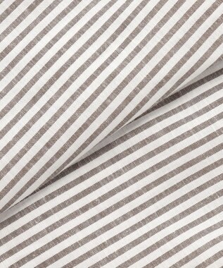 J.PRESS LADIES S リネンMIX ストライプ シャツ ブラウス ブラウンストライプ系