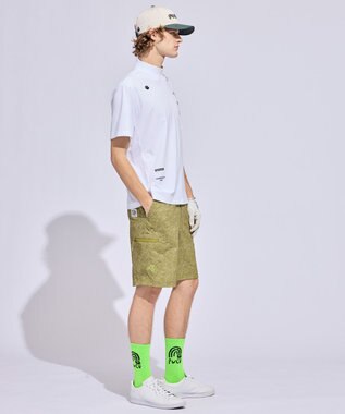 PW CIRCULUS 【MEN】ドライタッチ エレファント総柄プリントショートパンツ ゴルフ カーキ系5