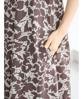 CRAFT STANDARD BOUTIQUE インド綿総柄キャミワンピース Brown