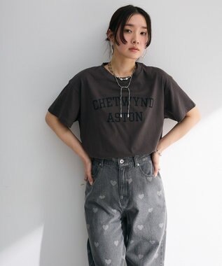 Green Parks 汗染み防止カレッジロゴボックスＴシャツ Charcoal Gray