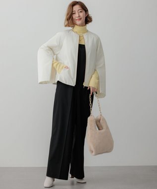 23区 【Oggi1月号/CLASSY.11月号掲載】ウーステッドウール リブタートルネック ニット ライトイエロー系