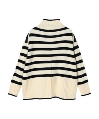 Green Parks 洗える　バックスリットニットプルオーバー Border