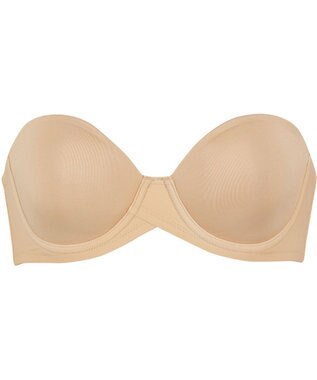 WACOAL Tシャツブラ ブラジャー 【EverChic】 ストラップレスで着用可能 シームレスモールドカップ メッシュ素材(カップ肌側) ブラ レディース BRB694 /ワコール カラシ