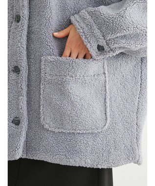 Green Parks 衿付きボアブルゾン Blue